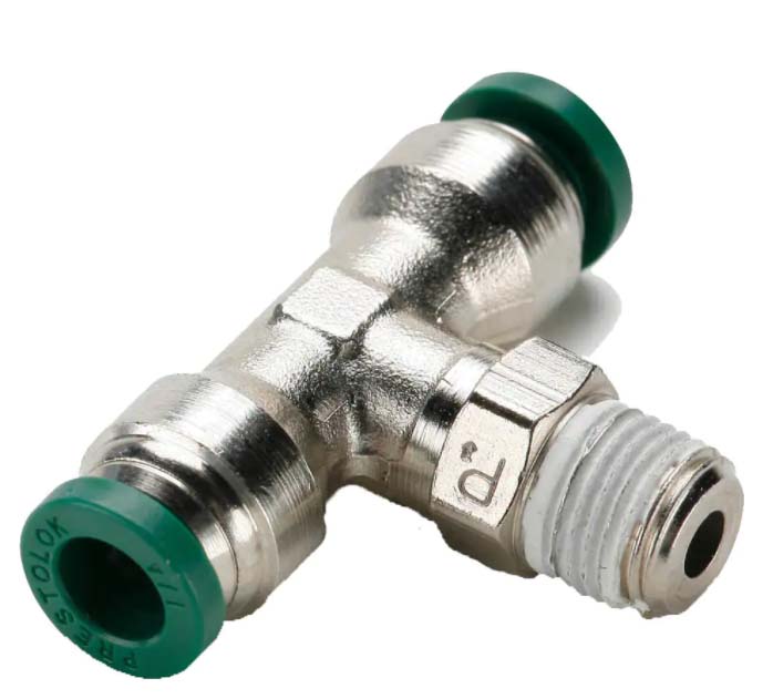 <ul><li>Ready-to-use compact one-piece fitting for use with most thermoplastic and soft metal tubing. This fitting is specially designed for low pressure circuits where fast assembly, disassembly and reassembly is important. No special tools are needed for assembly; just insert the tubing until it bottoms. Prestolok is designed to be used with no tube support. Radial claws on the stainless steel grab ring grip the tubing securely to provide retention. Swivels are featured on all male pipe threaded shapes for in stal la tion in tight places and for precise positioning. Prestolok should not be used for live swivel applications. The outside diameter of the tubing to be used with the fitting is marked on the release buttton. The removable release button can be color coded for ease of identification. Standard release buttton is green.</li></ul>|